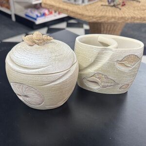 Seashell Ceramic Bathroom Set